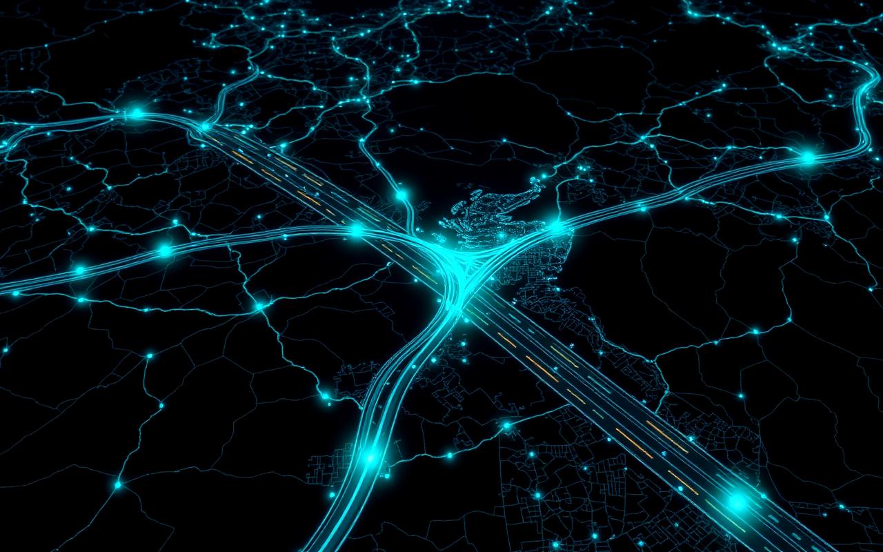 UK logistics route network